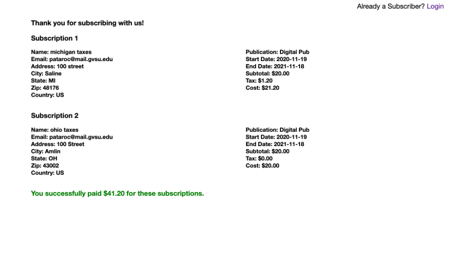 Manage taxes on your subscriptions