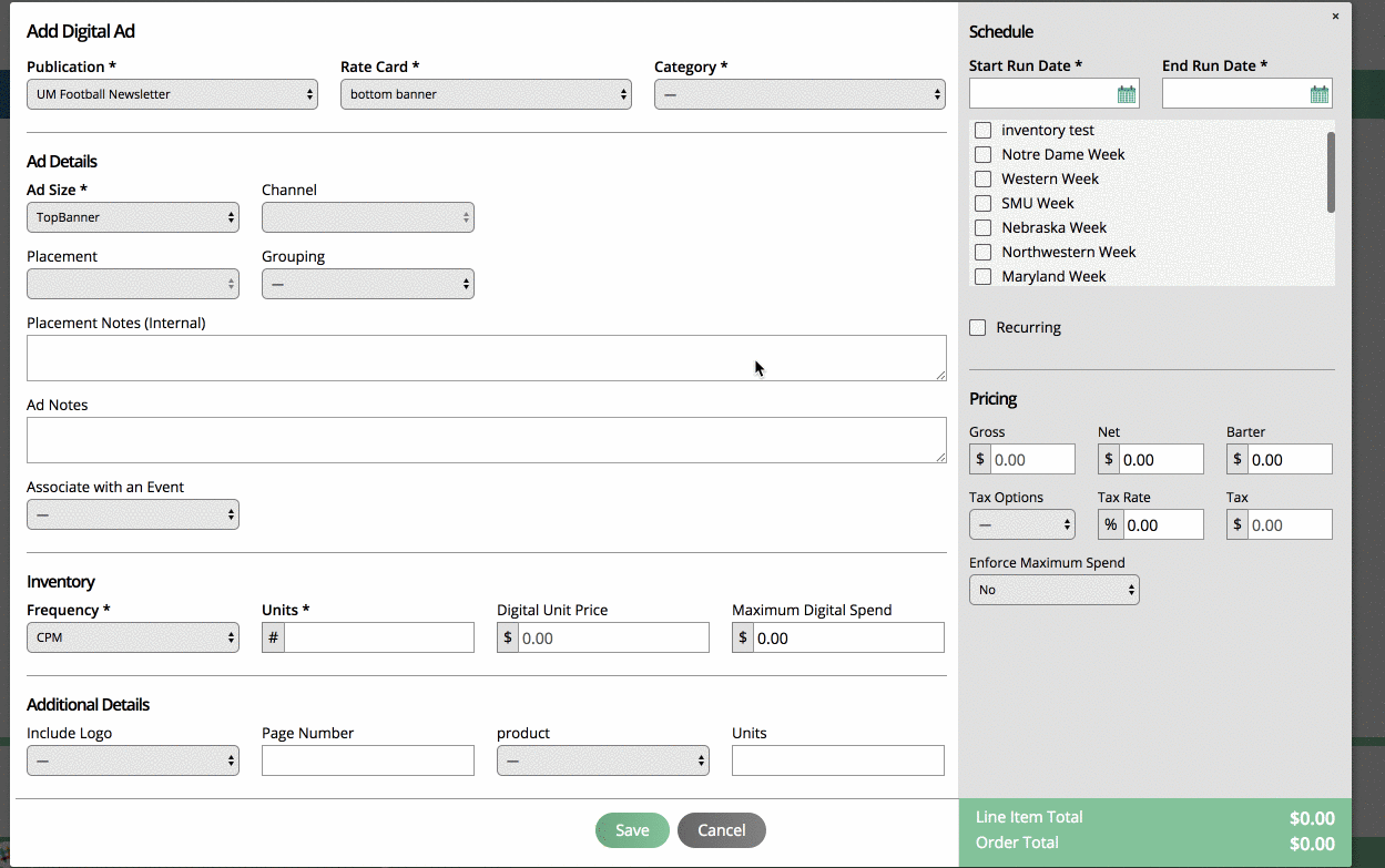 Creating Print and Digital Ad Inventory