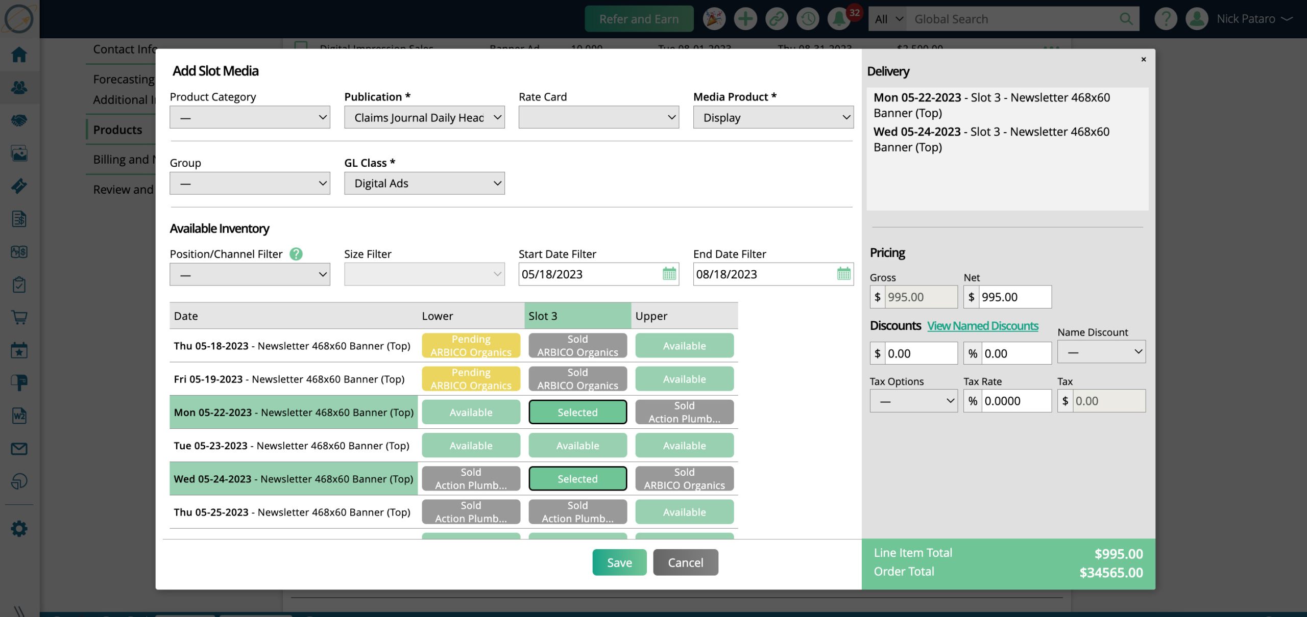 Order Management AdOrbit