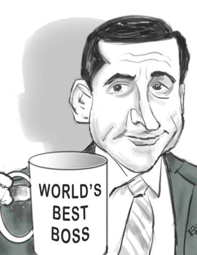 michael scott caricature