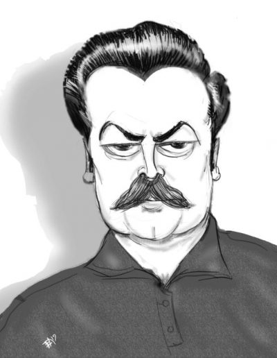 Ron-Swanson-400x516 ron swanson caricature