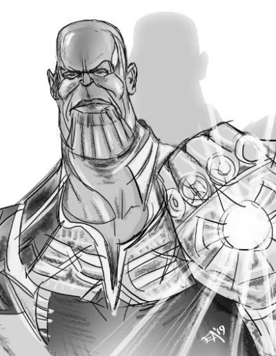 thanos caricature