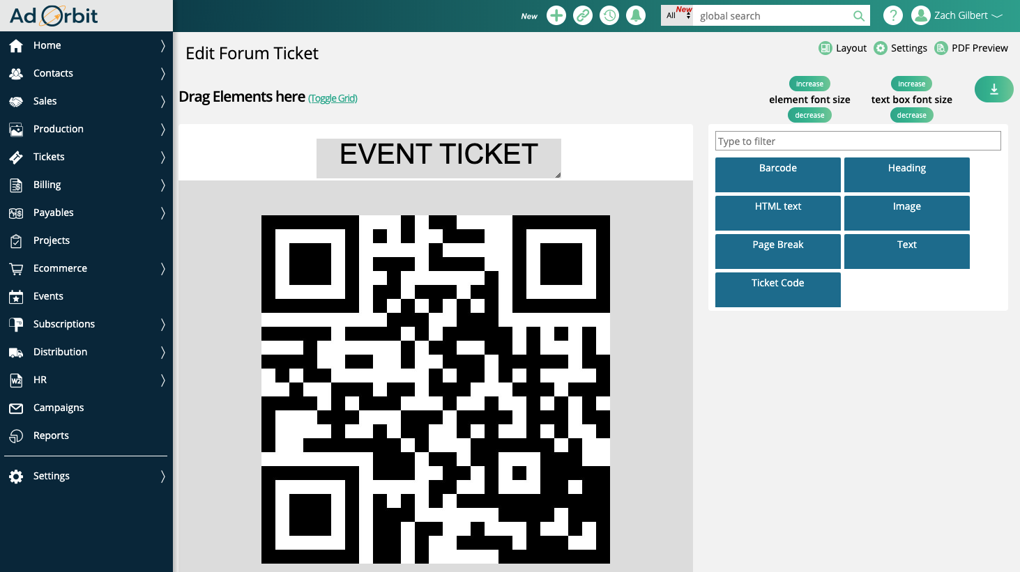ad-orbit-event-management Order Management AdOrbit